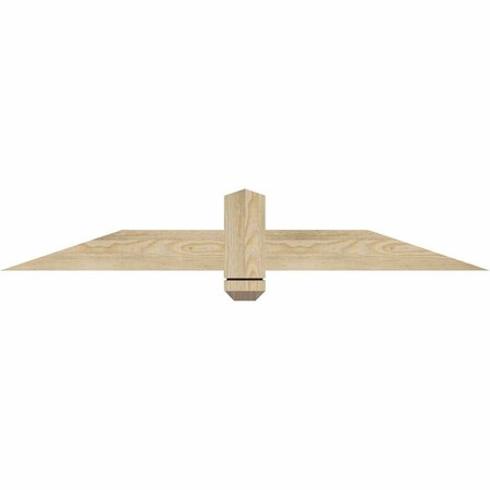 Ekena Millwork Eugene Rough Sawn Timber Gable Bracket, Douglas Fir, 48"W x 8"H x 2"D x 4"F, 4/12 Pitch GBW048X08X0204EUG00RDF